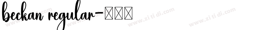 beckan regular字体转换